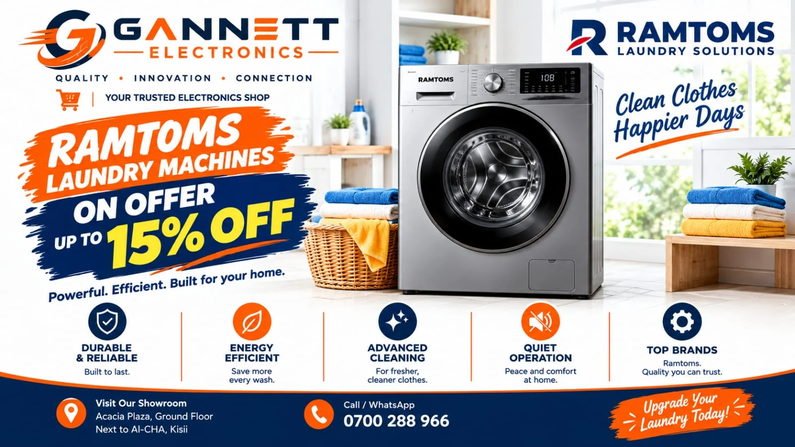 Ramtons laundry machines on offer, up to 15% off